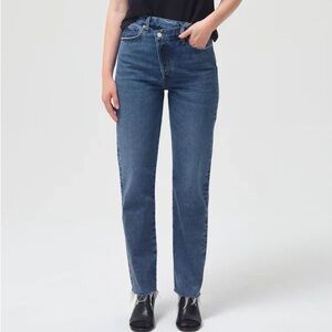 Agolde Women's Straight Leg Blue Jeans